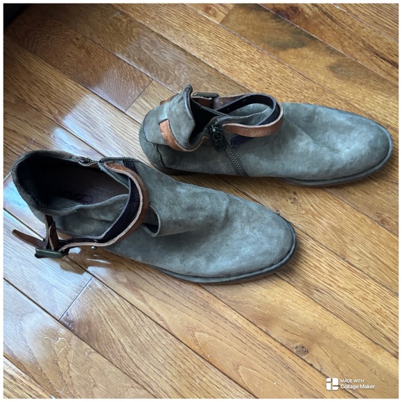 A.S. 98 Suede Leather Strappy Sand Ankle Booties Size 40/9-9.5 - Picture 4 of 13